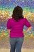 Skies Are Blue Made You Look Sweater - Orchid, puff sleeve, short sleeve, round neck, plus size