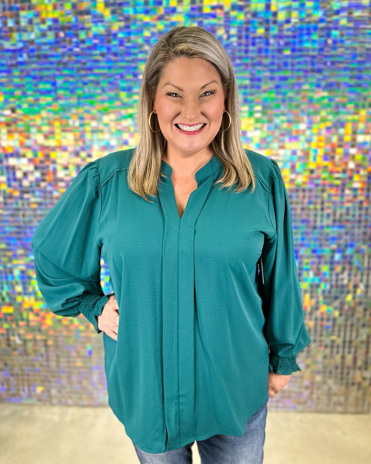 Kaylee Top - Peacock