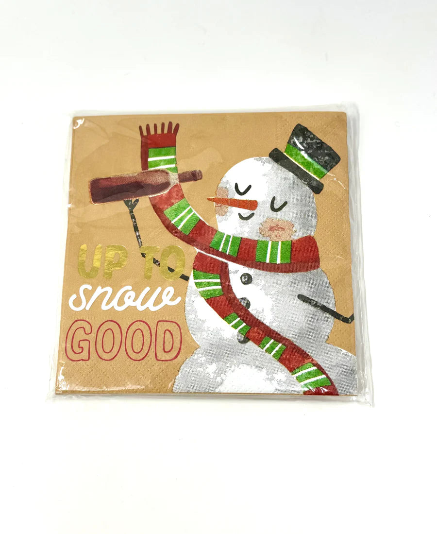 Holiday Bar Napkin - Snow