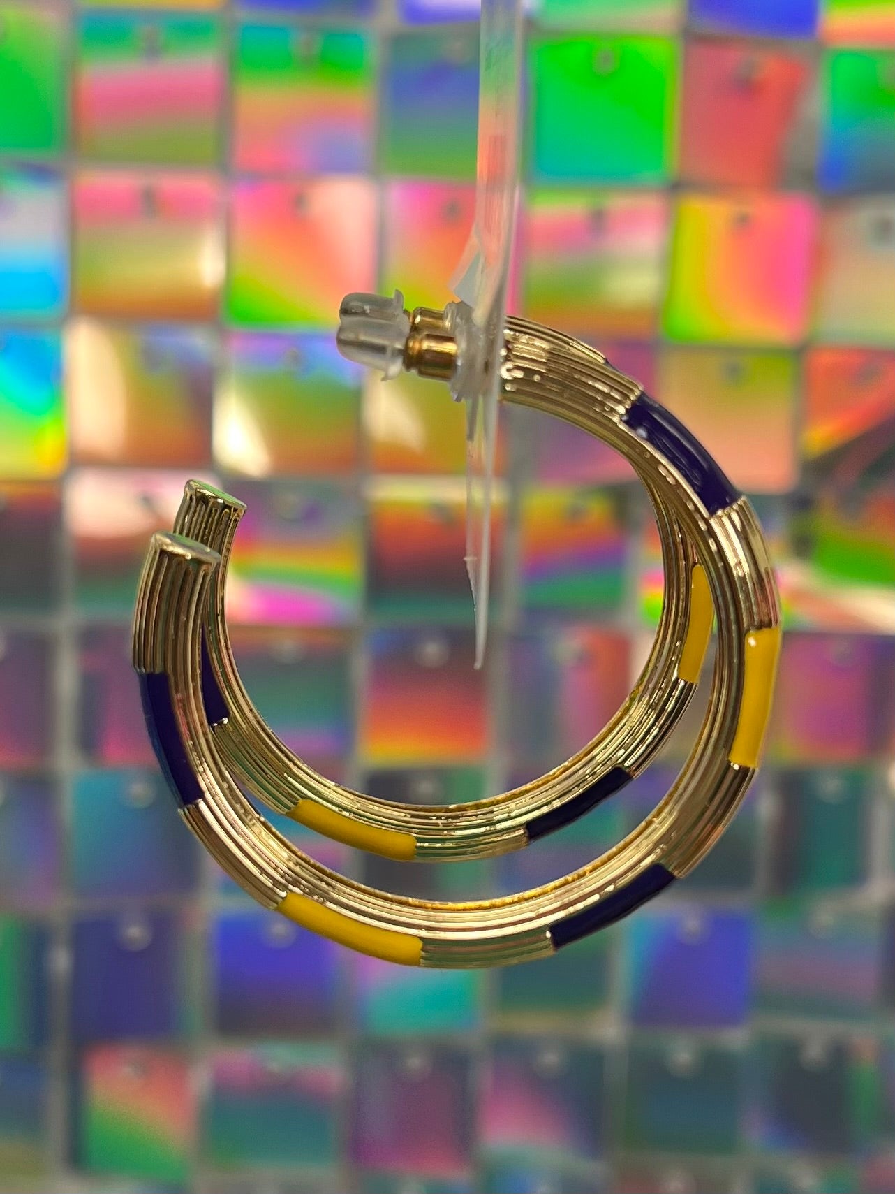 Ginger Earrings - Purple/Gold