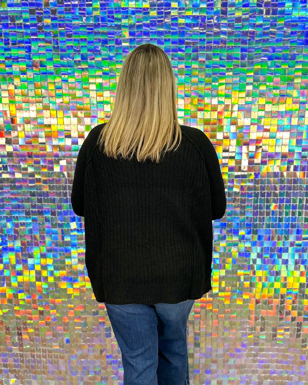 Freddie Ribbed Sweater - Black