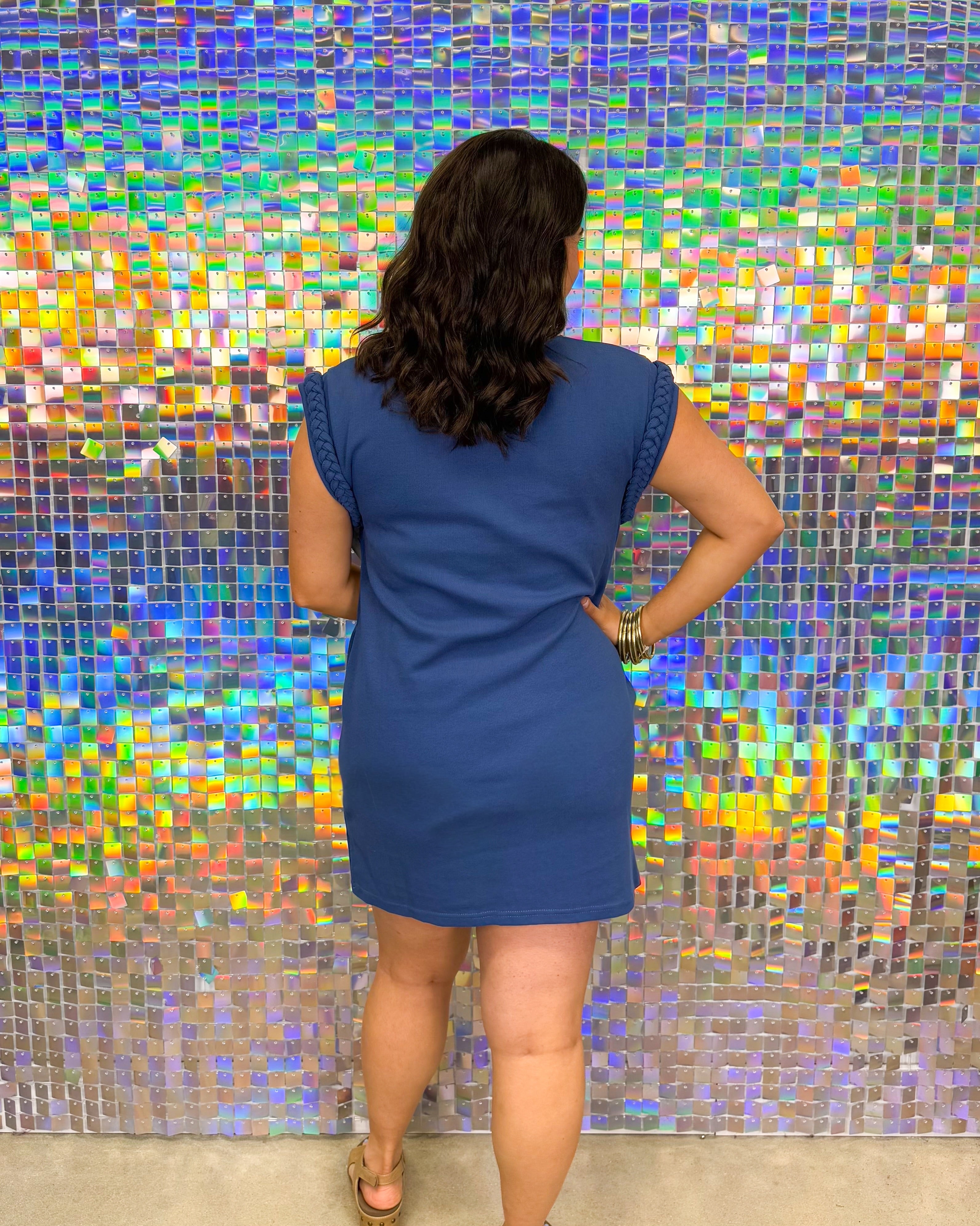 FINAL SALE-Brandy Shift Dress - Navy