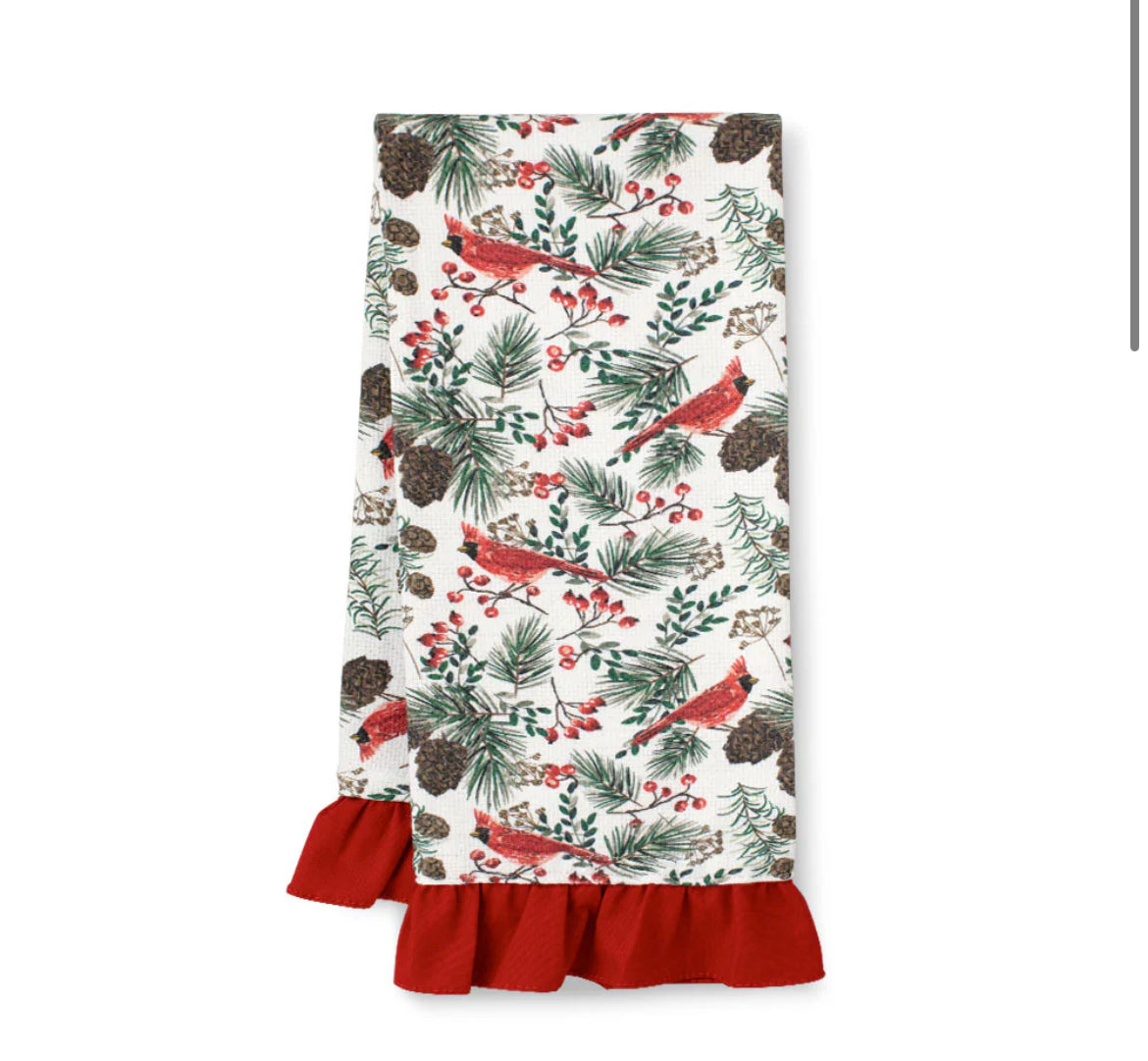 Swig Tea Towel - Winter Cardinals