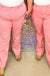 Judy Blue Lyla High Waist Garment Dyed Cargo Straight - Pink, pockets, plus size