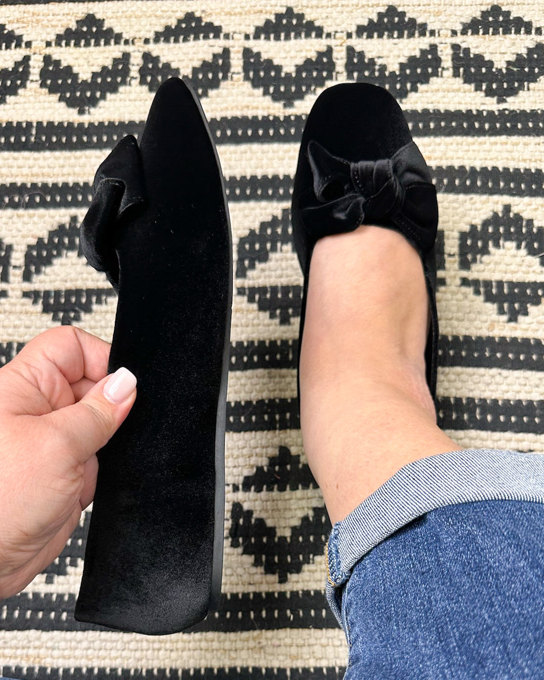 Sugar Rush Flats - Black Velvet