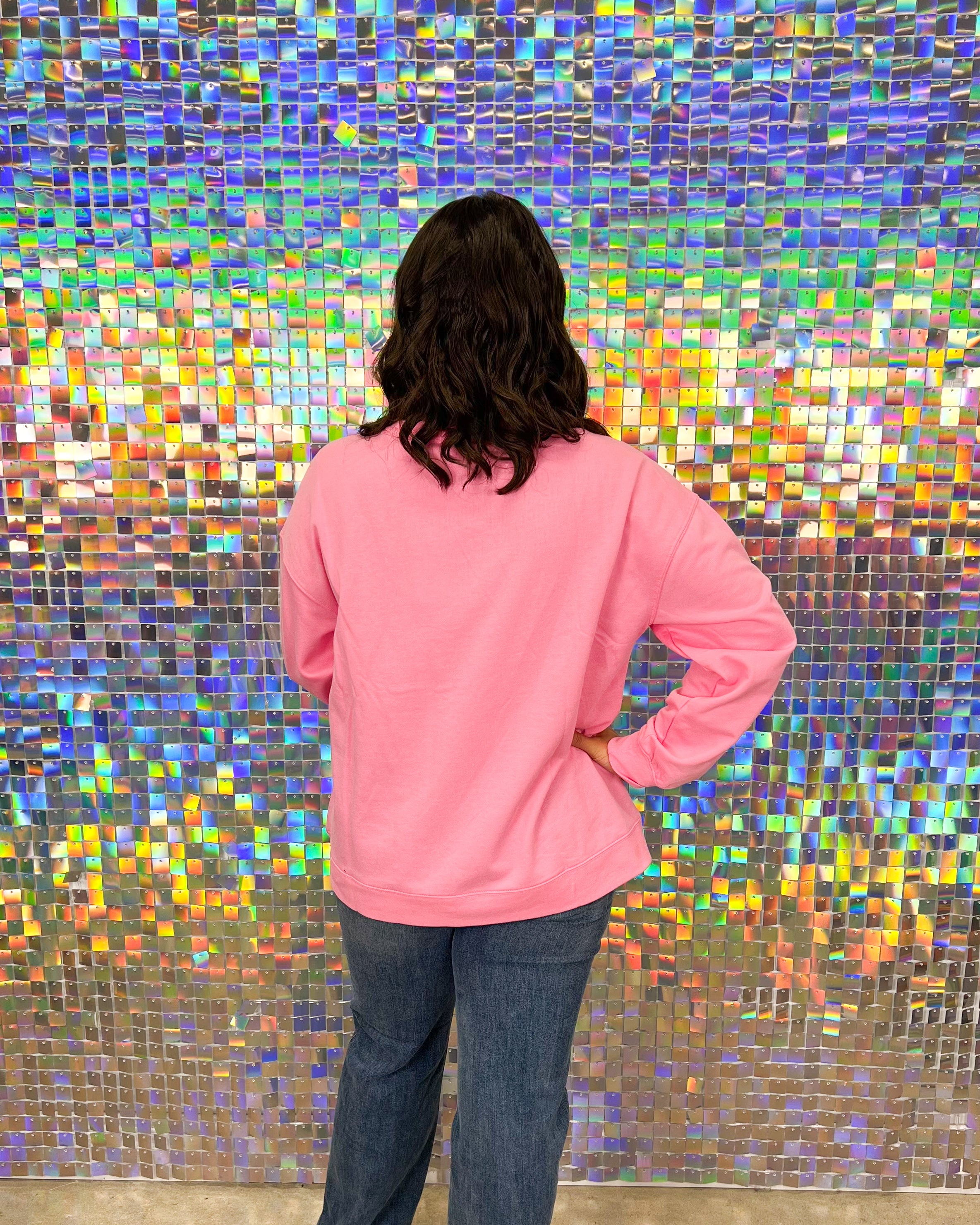 Holiday Sparkle Sweatshirt - Pink