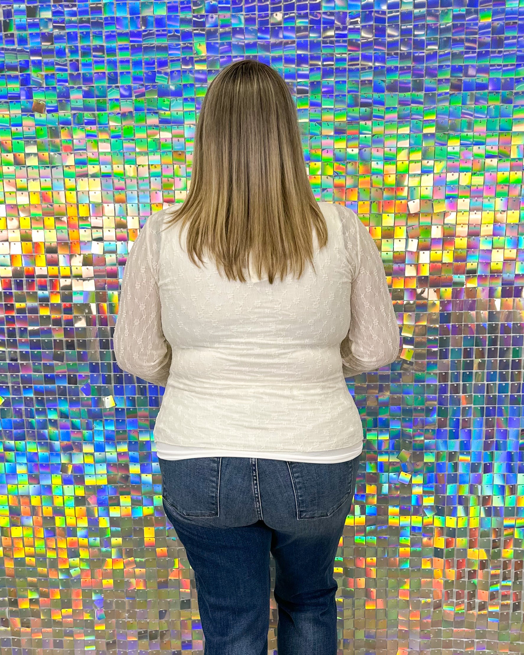 Bella Mesh Top - Cream