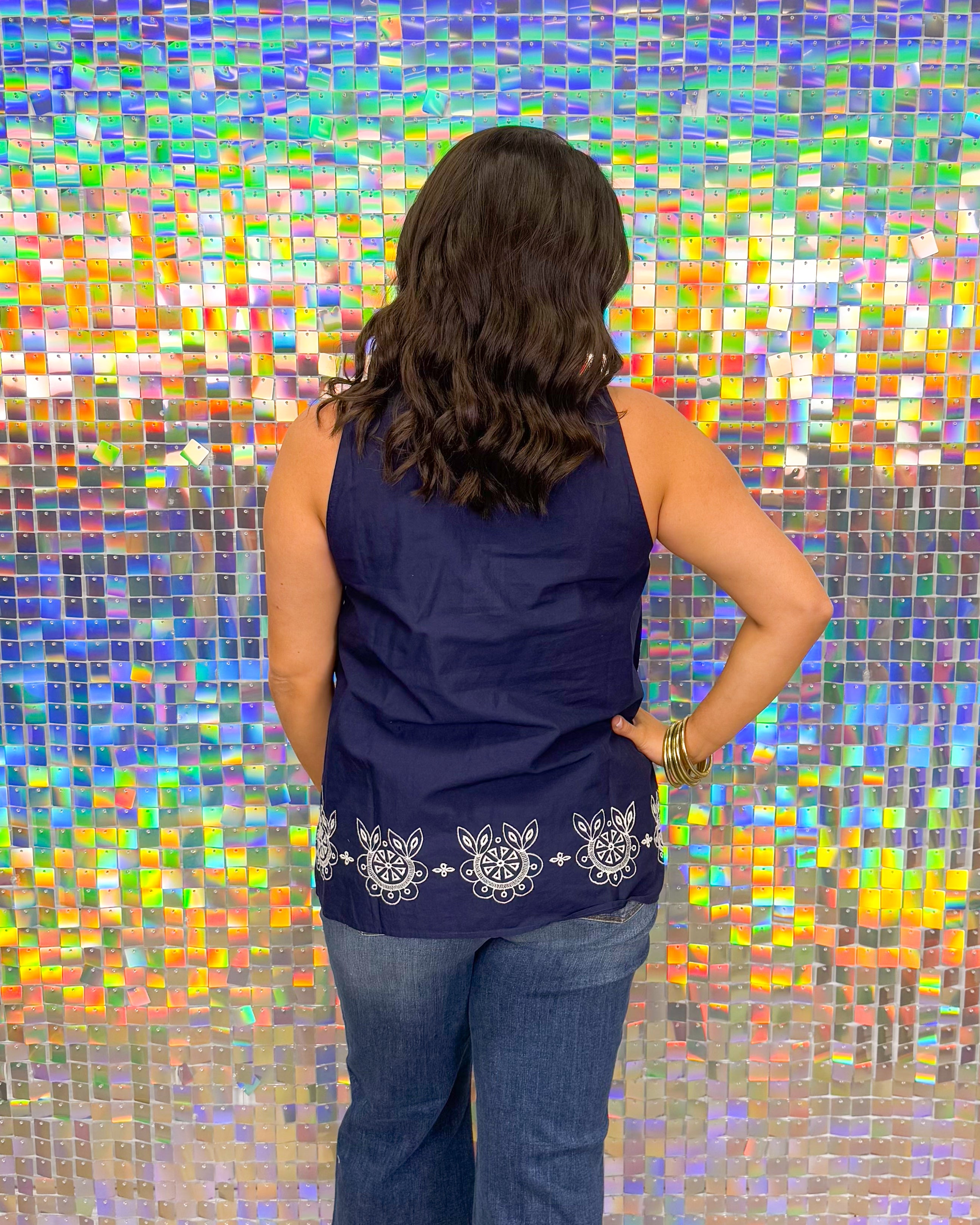 FINAL SALE Luca Top - Navy