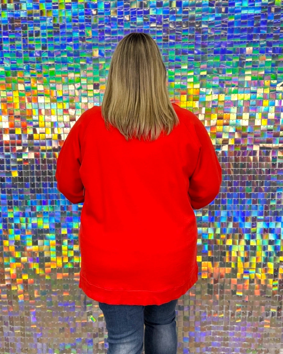 NC State Embroidered Sweatshirt - Red