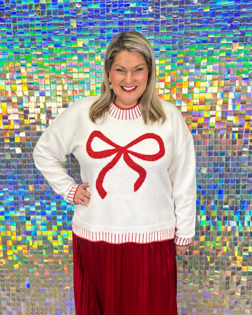 Wilder Bow Sweater - White