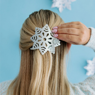 Teleties Flat Hair Clip - Snowflake