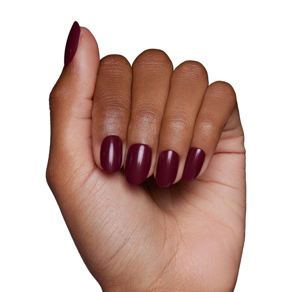 Glamnetic Berry Maroon Press-On Nails | Fall Solids | Short Round