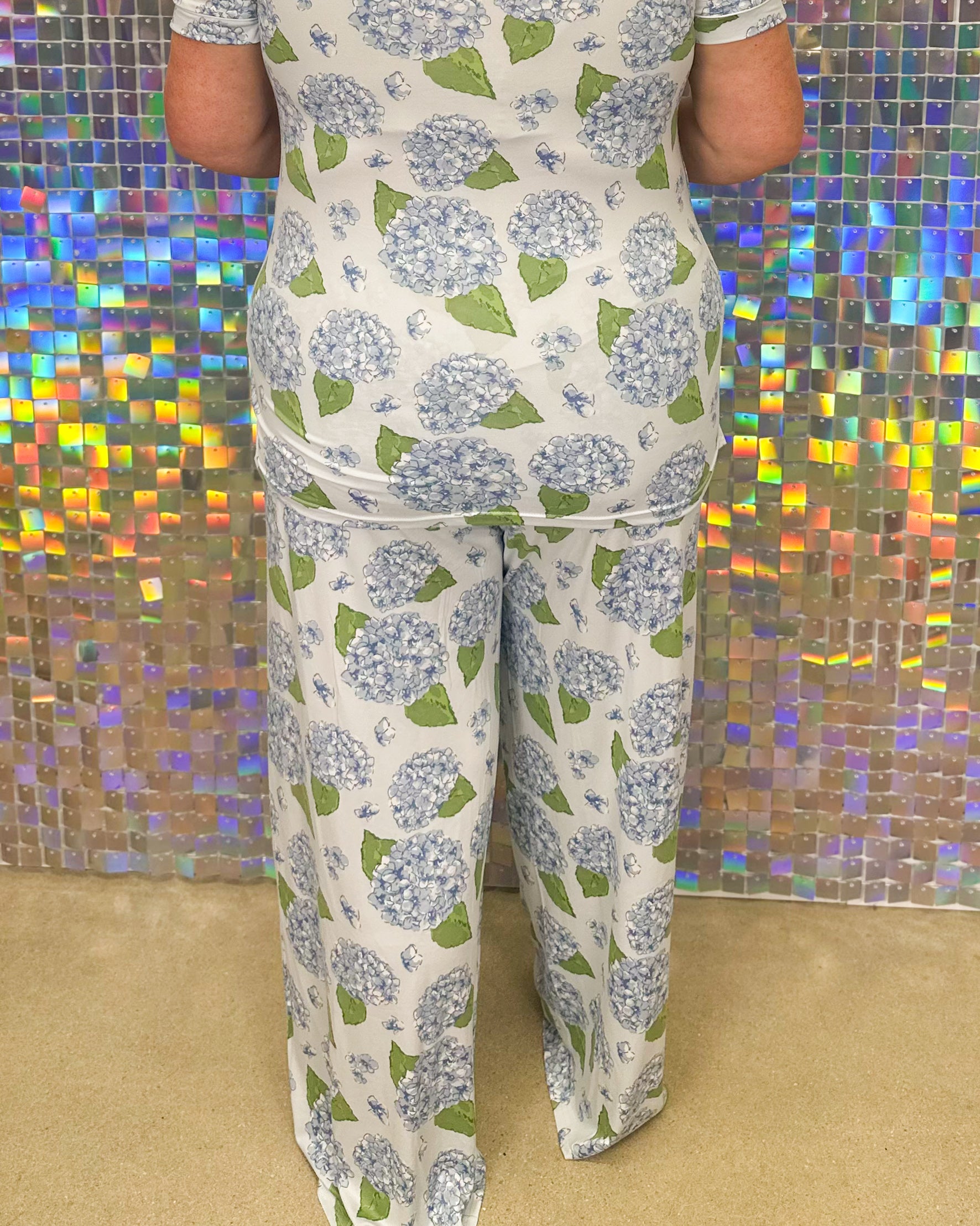 Hydrangea Sleep Pants - Illusion/Blue/Green