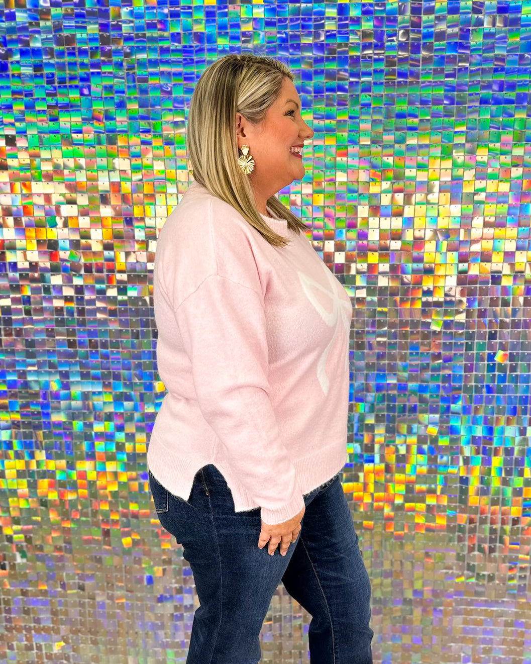 Wilder Bow Sweater - Blush