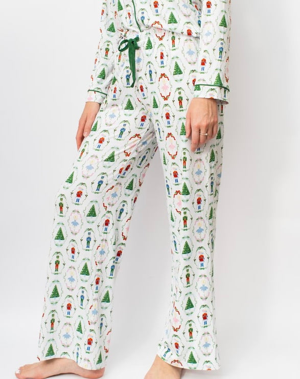 Nutcracker Waltz Sleep Pants - White/Multi
