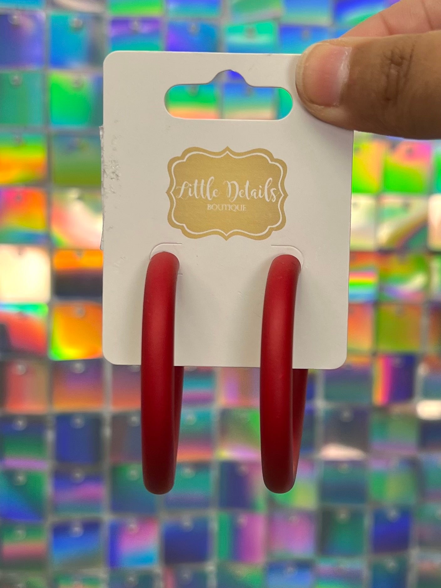 Color Coated Hoops - Red