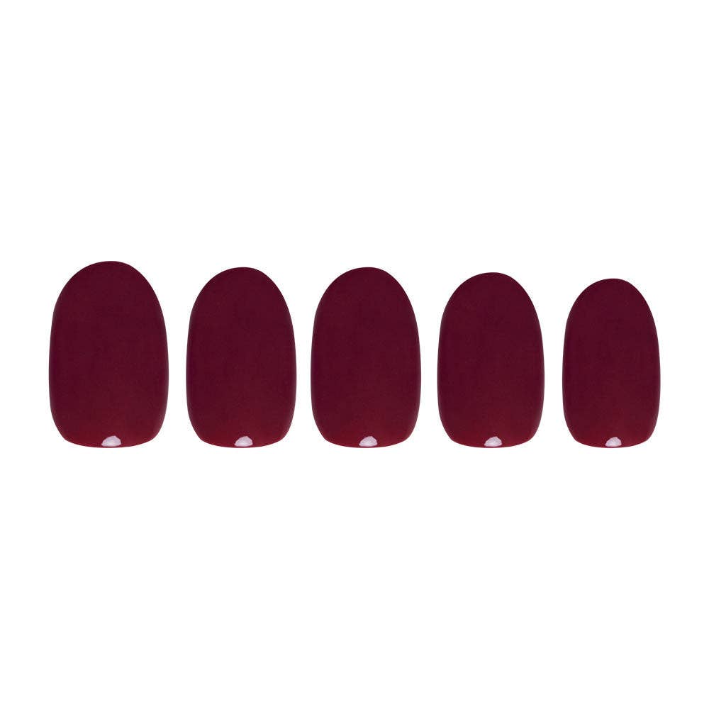 Glamnetic Berry Maroon Press-On Nails | Fall Solids | Short Round