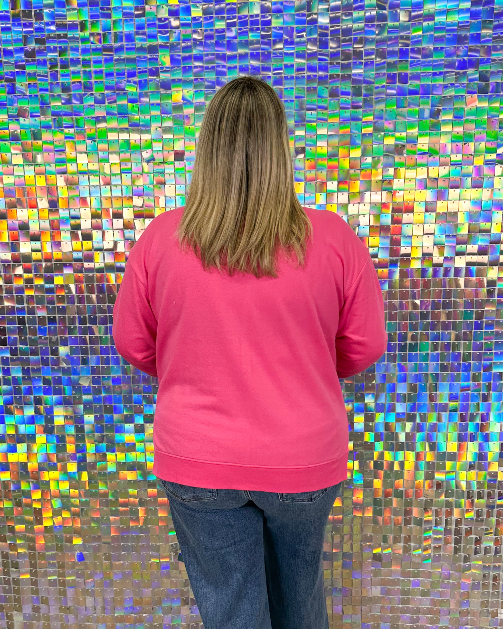 Halloween Sparkle Sweatshirt - Pink