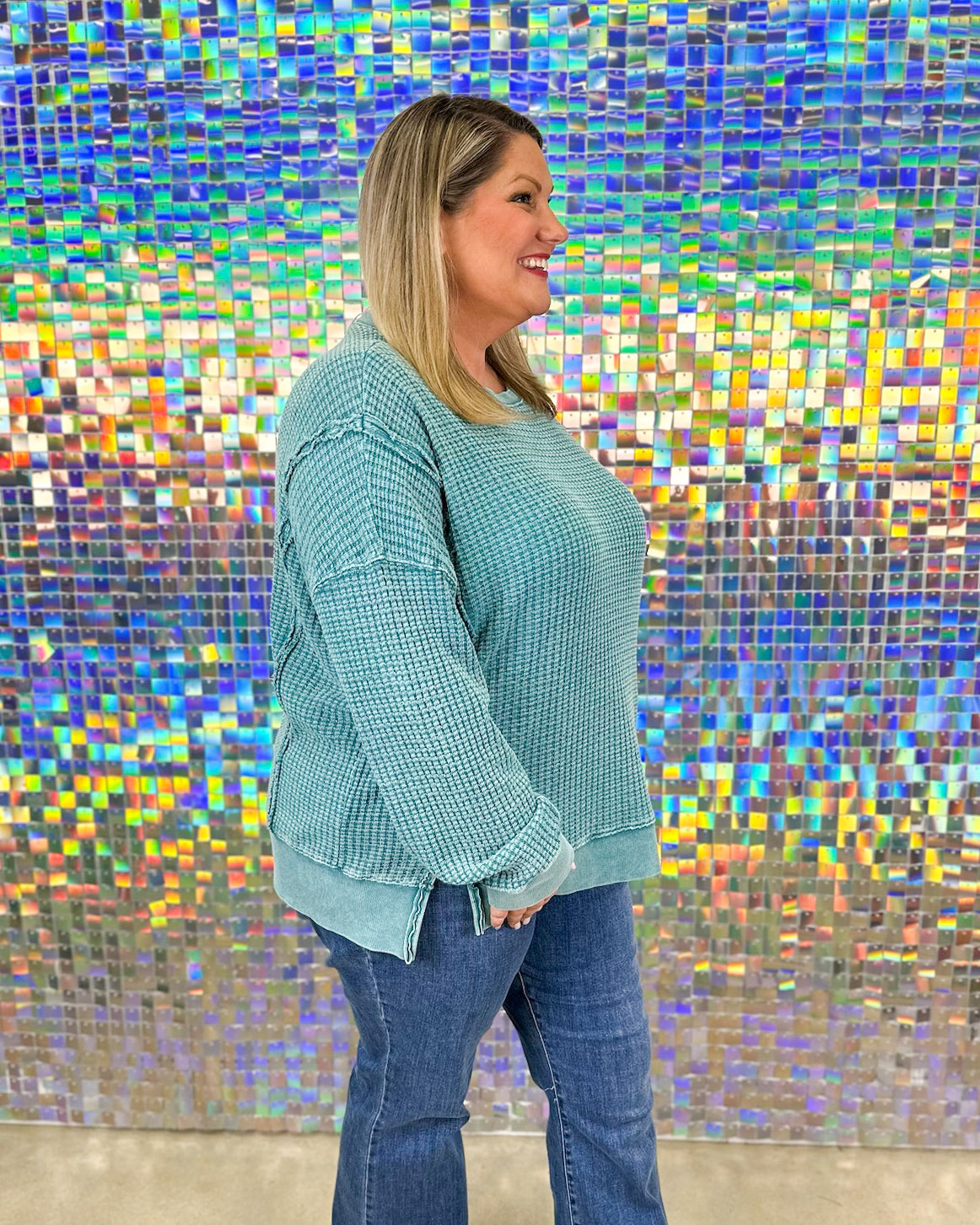 FINAL SALE Dylan Top - Faded Teal