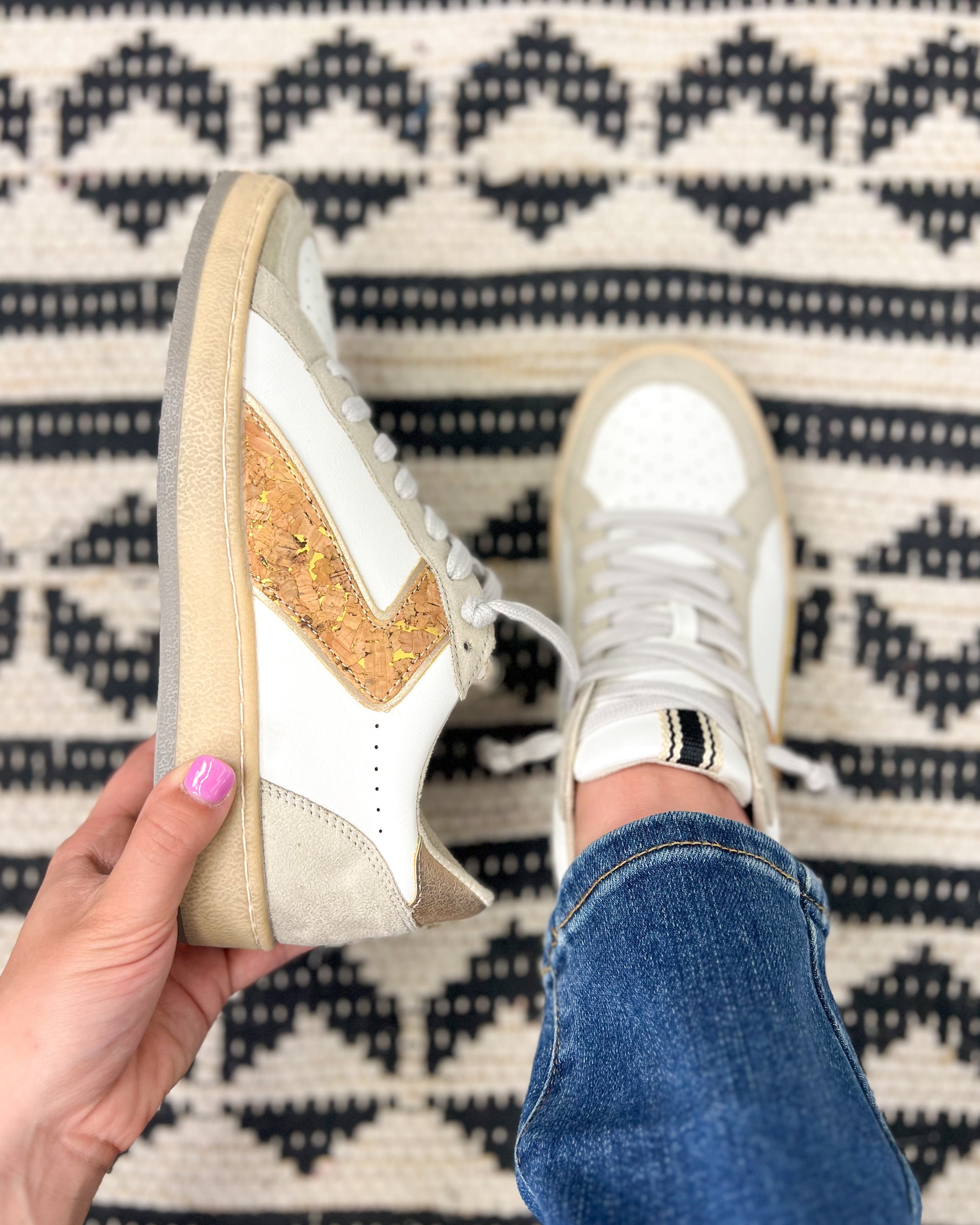 Shu Shop Salma Sneaker - Gold Cork