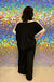 Entro Keeping It Casual Set - Black, color block, plus size, white, stripe, wide leg, slit hem, drawstring pants, oversized, flowy top