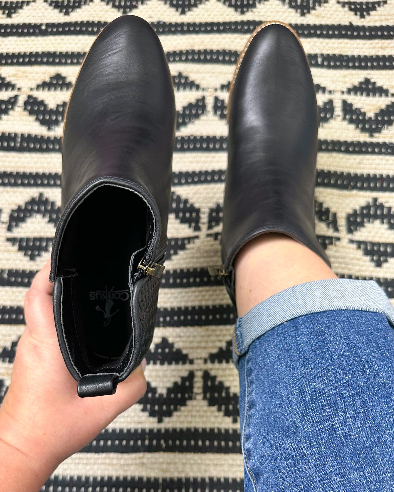 Half N Half Bootie - Black