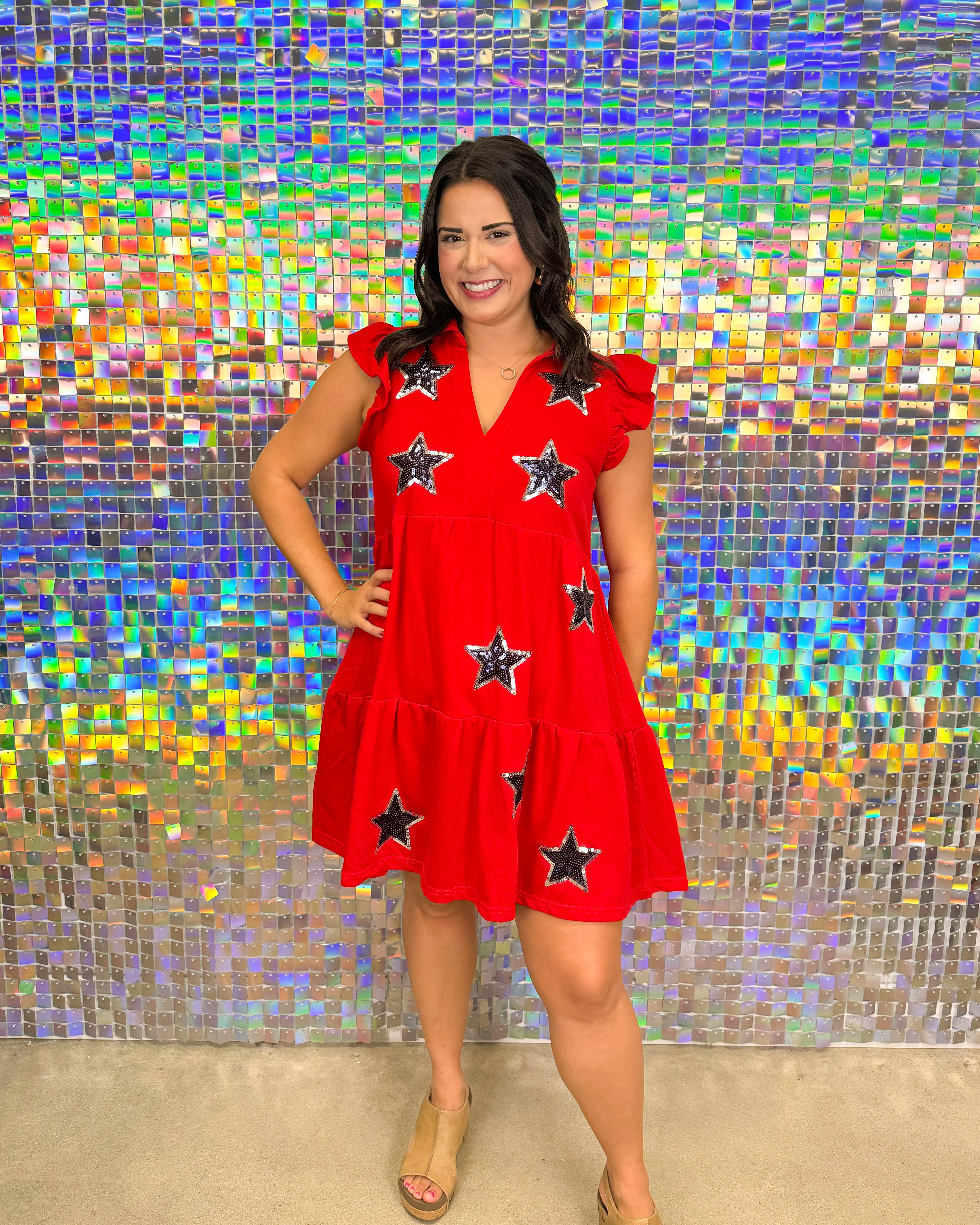 Star Spangled Dress - Red