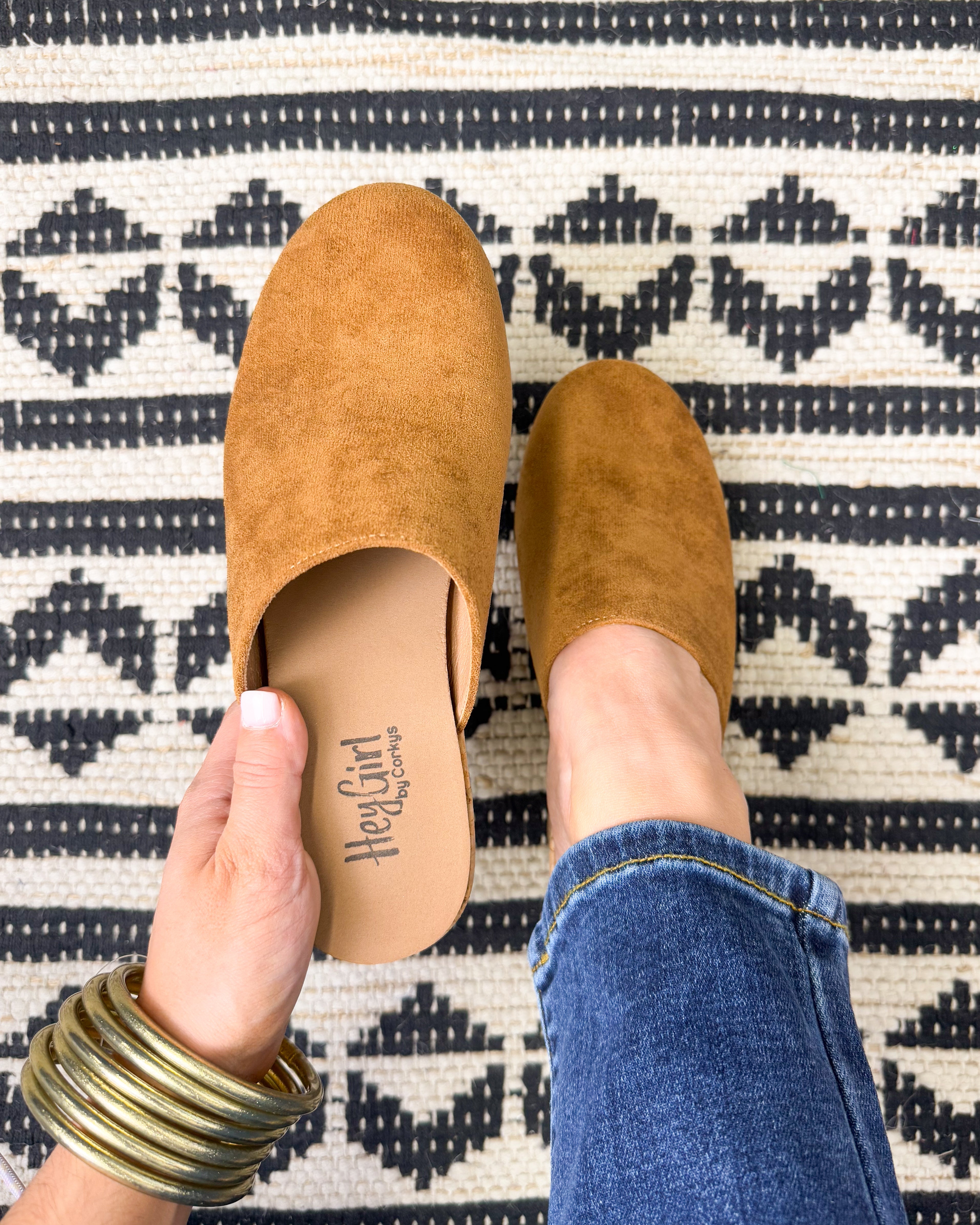 Watch Your Back - Tobacco Faux Suede