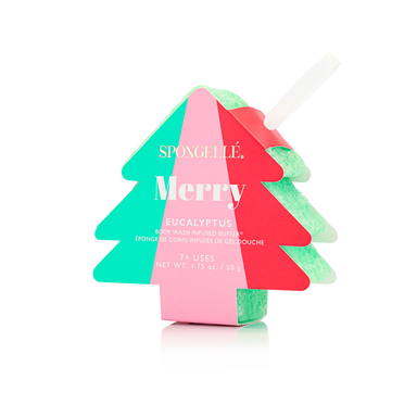 Spongelle Eucalyptus Holiday Tree Buffer - Merry