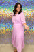Skies Are Blue Fall For Me Maxi Dress - Lavender, plus size, tiered, v-neck, long sleeve