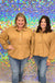 Blu Pepper Braxton Button Top - Almond, brown, tan, plus size, buttons, collar, v-neck, long sleeve, 