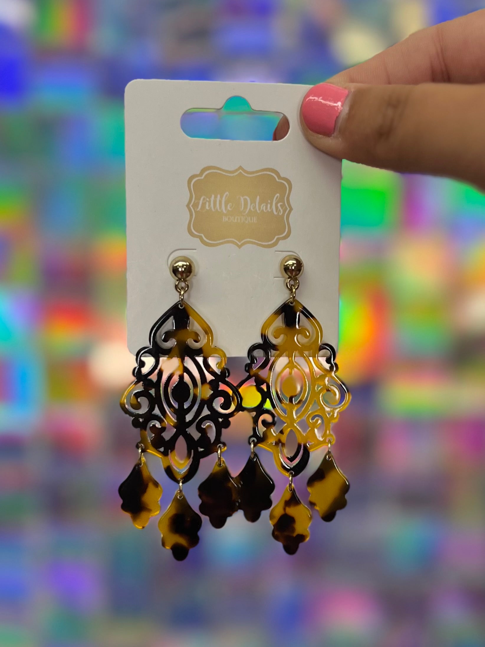 Resin Filigree Earrings