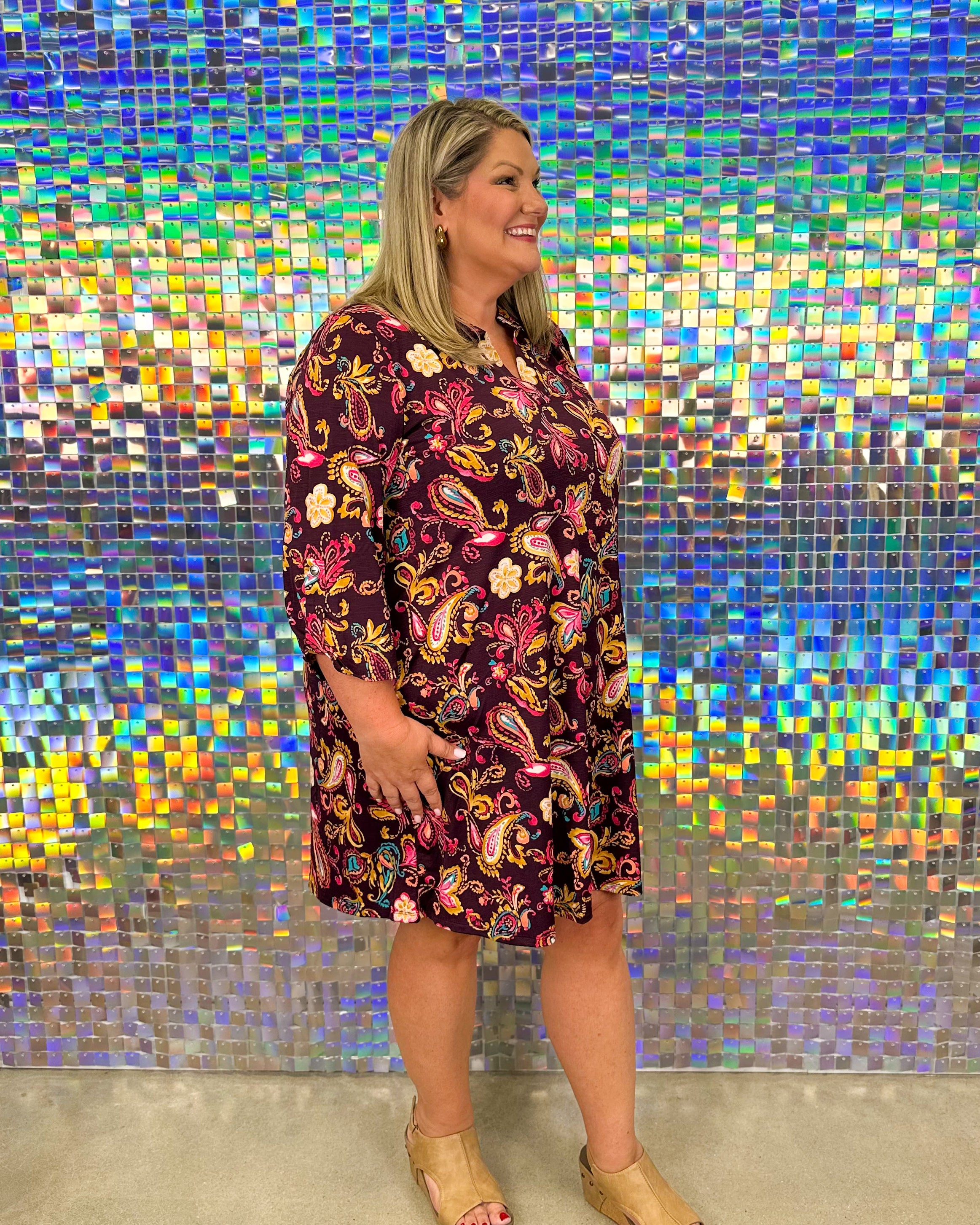 FINAL SALE Scarlett Dress - Wine