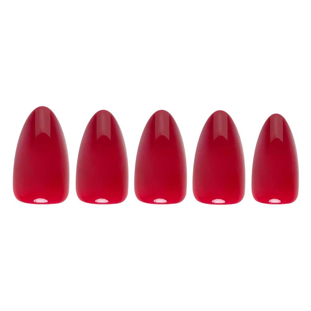 Glamnetic Classic Red Press-On Nails | Holiday Solid | Short Almond