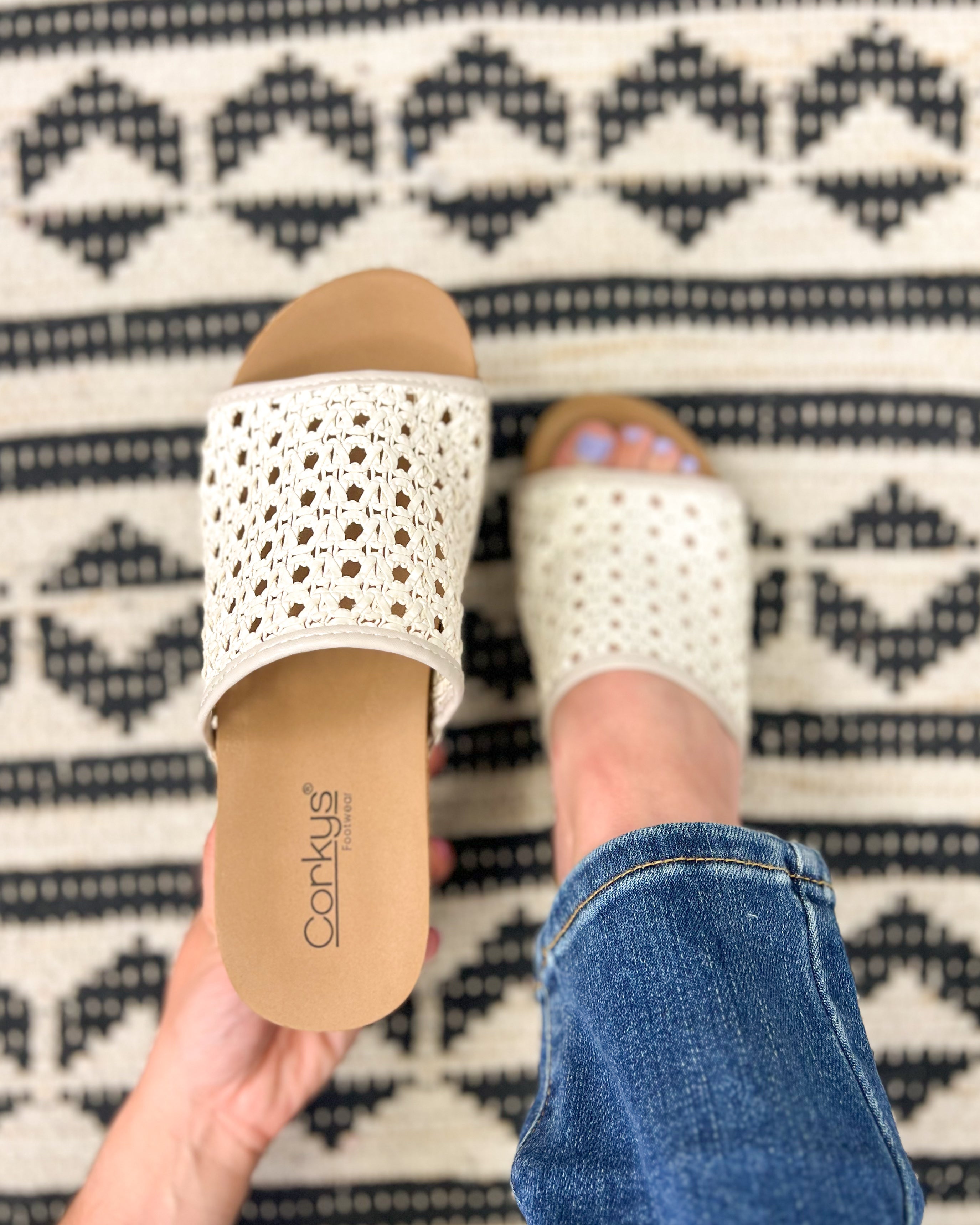 Vacation Wedge Shoe - White