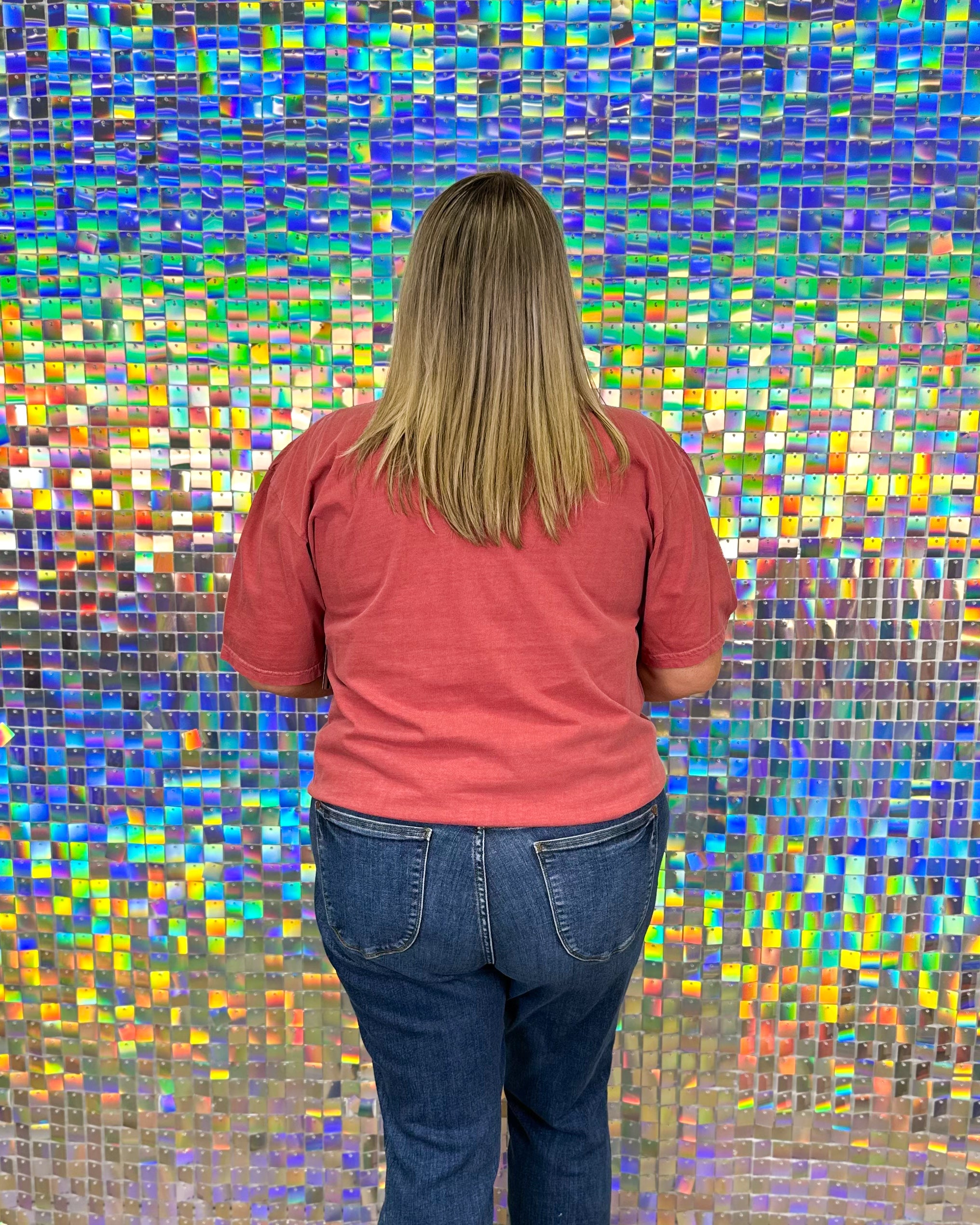 Where the Treetops Glisten Tee - Crimson