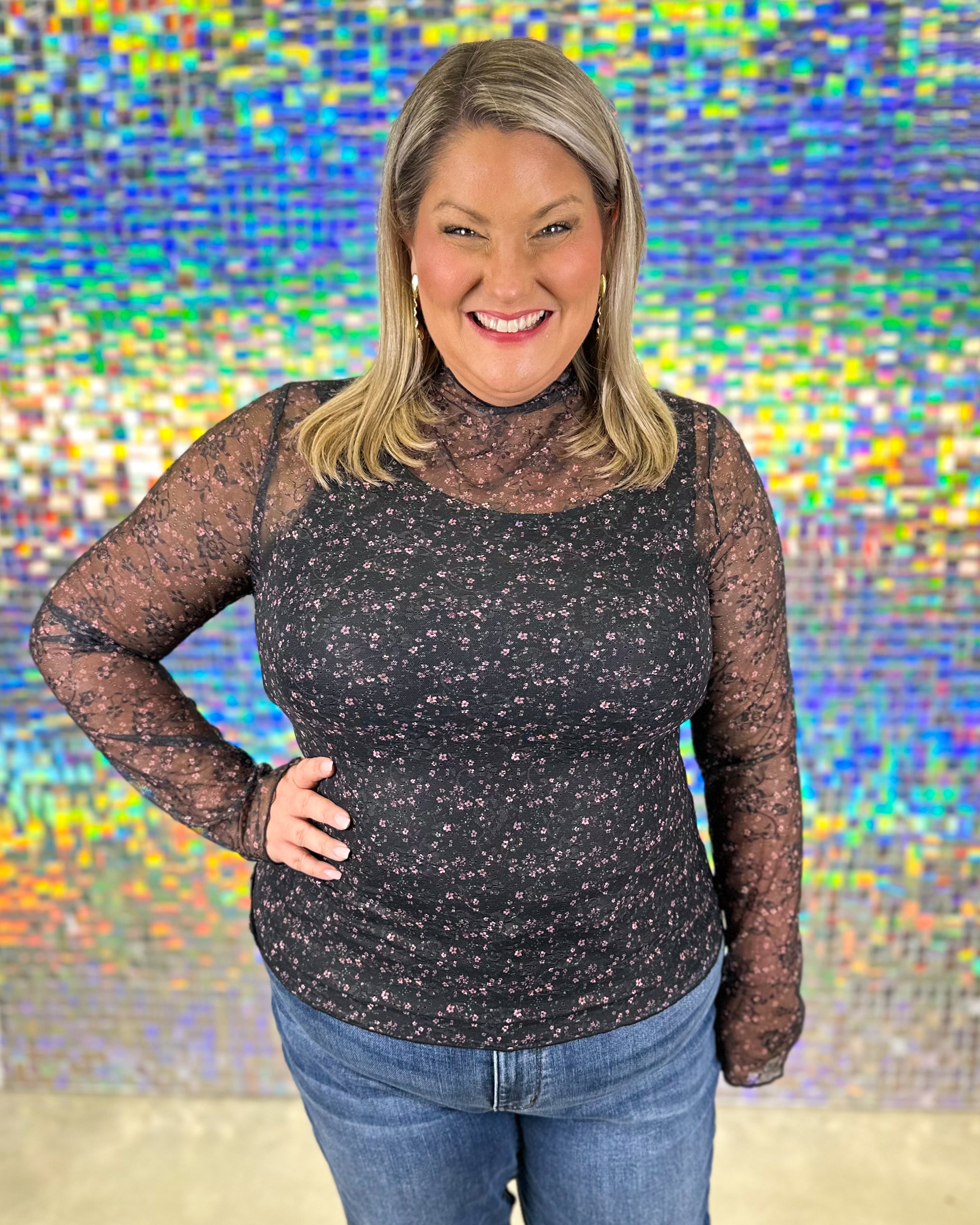 Dionne Mesh Top - Black