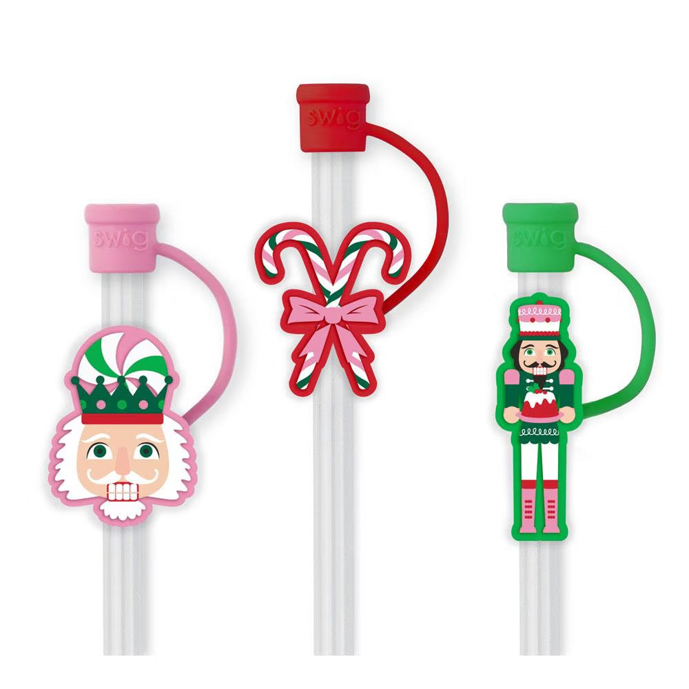 Swig Reusable Straw Toppers - Sugar Plum Soldiers