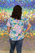 Entro You Go Glenn Coco Top - Pink, puff sleeve, pink, floral, plus size, v-neck, short sleeve