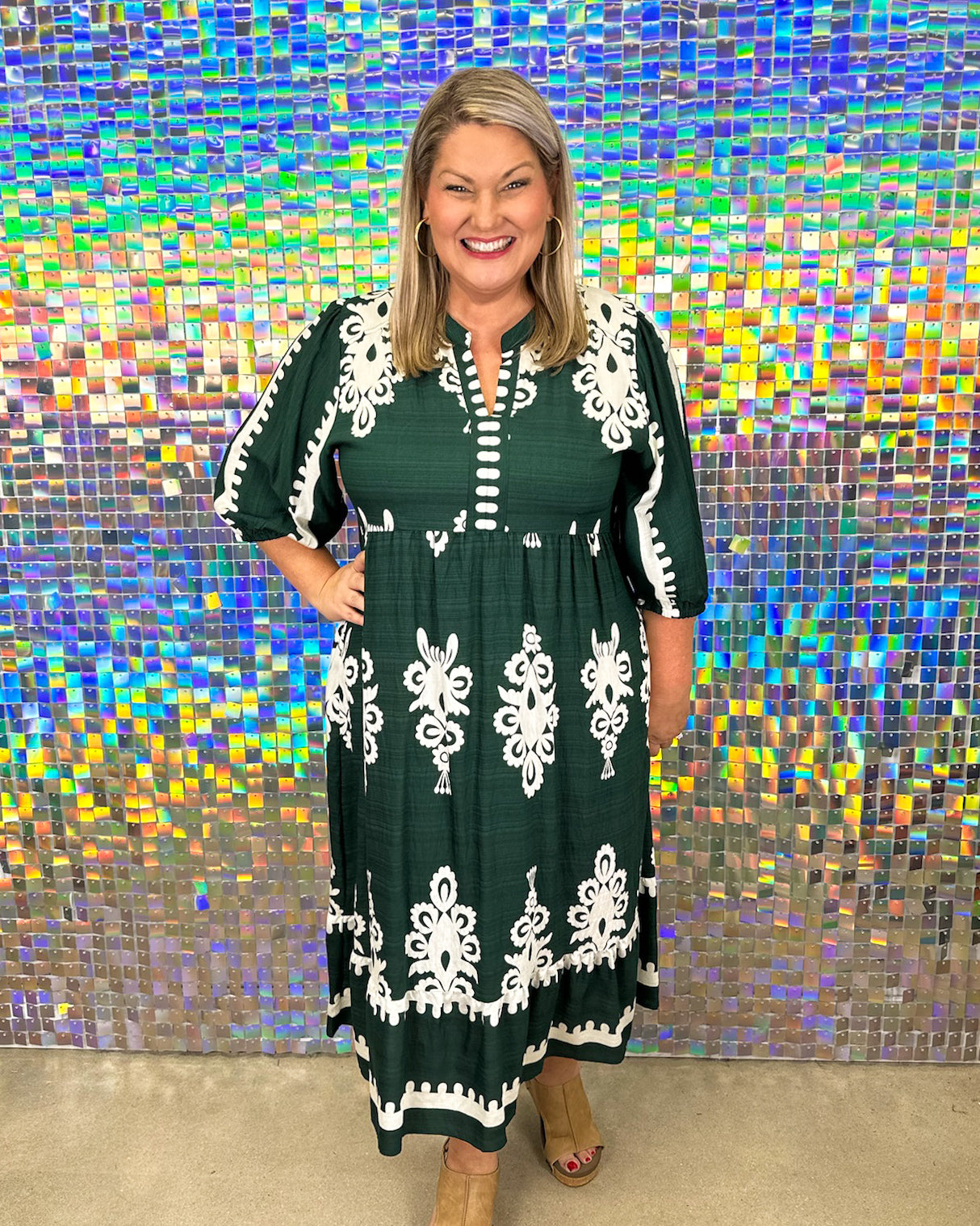 Taryn Dress - Hunter Green