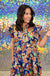 Umgee Fantastic Find Dress - Navy, v-neck, tiered, pattern, print, blue, floral, plus size, sleeveless