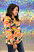 Michelle McDowell Kacey Top - Wild Wonder Pink, long sleeve, shoulder ruffle, yolk design, curvy