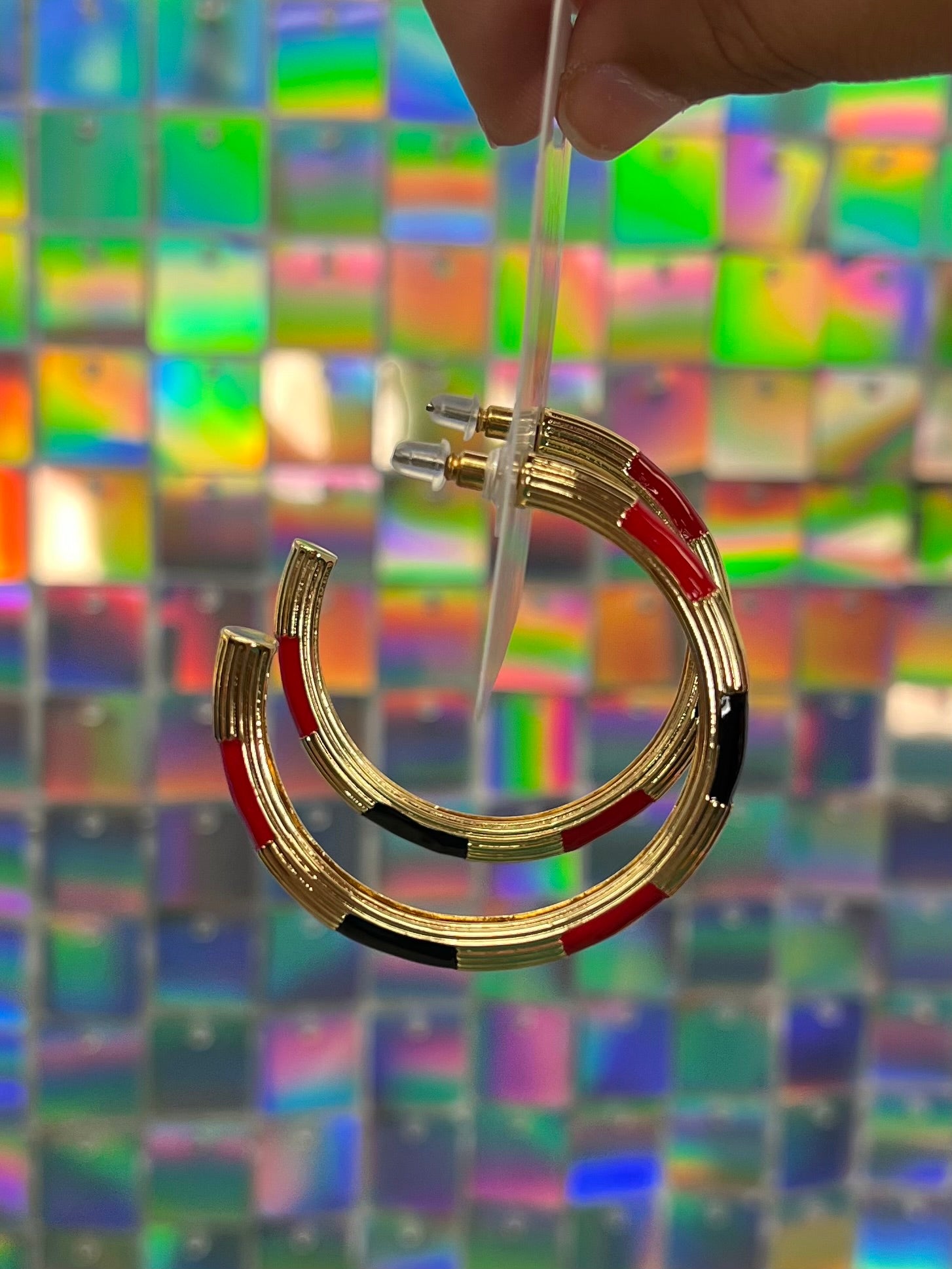 Ginger Earrings - Red/Black