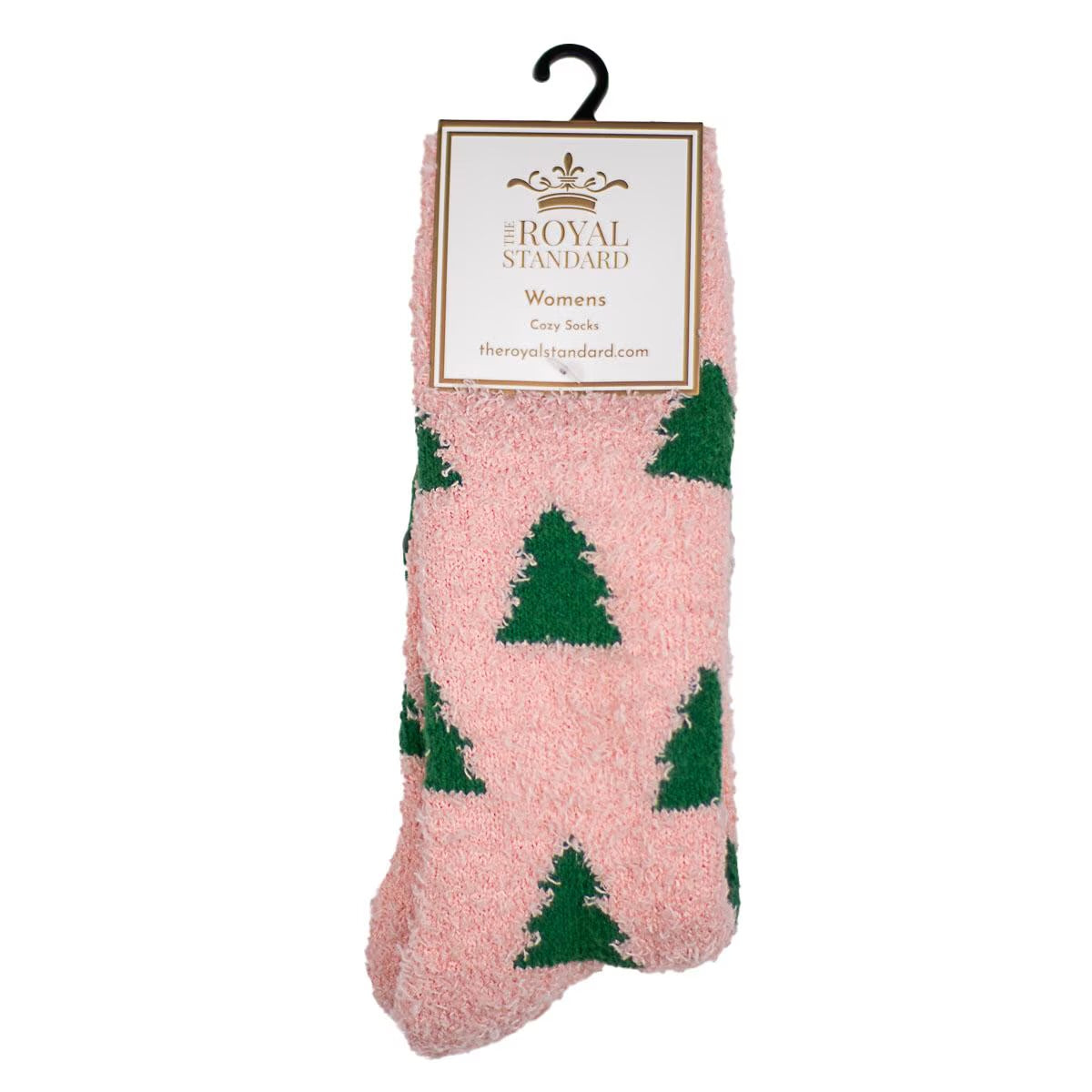 Women’s Christmas Tree Snuggle Socks - Pink/Green