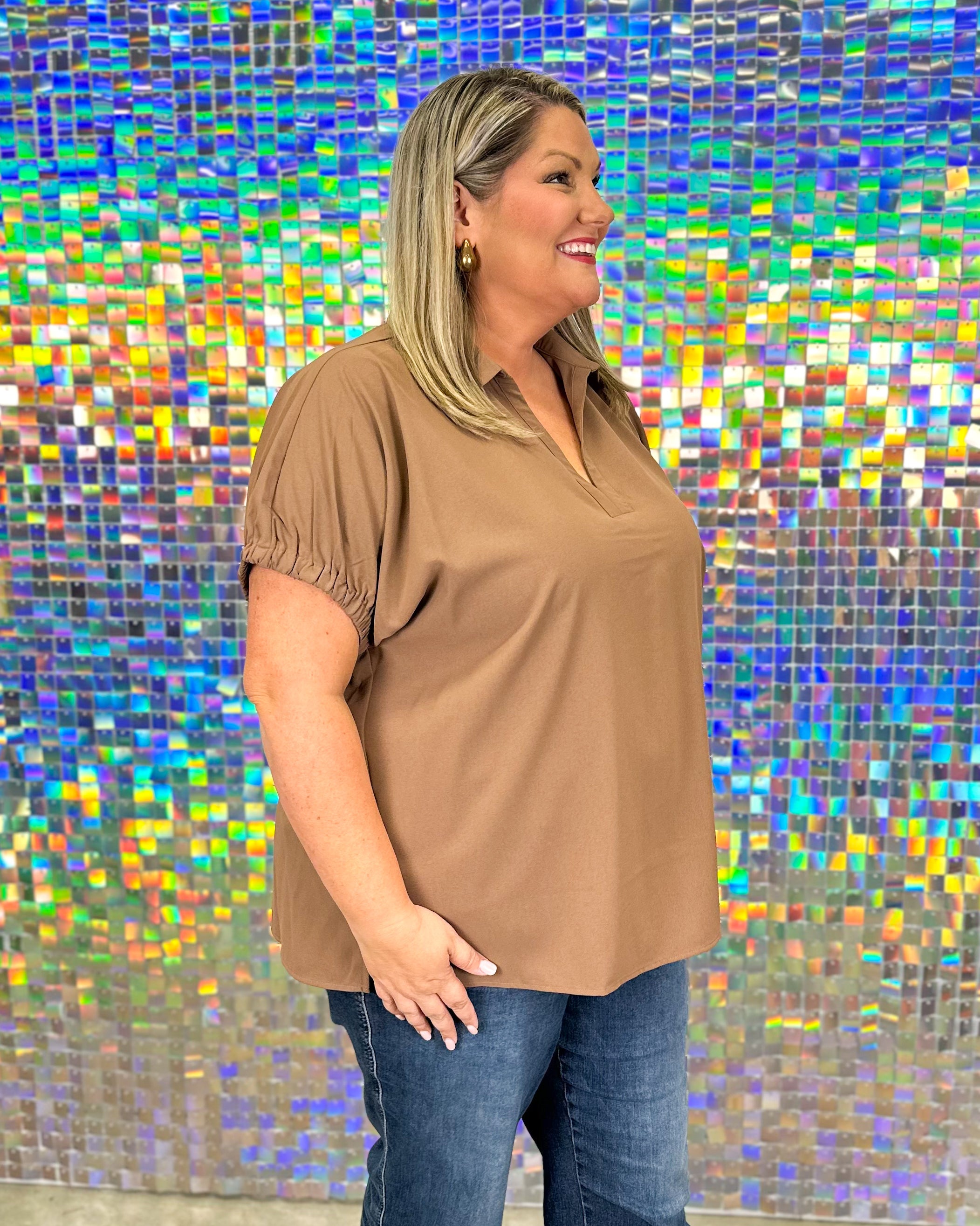 FINAL SALE-Kirsten Top - Mocha