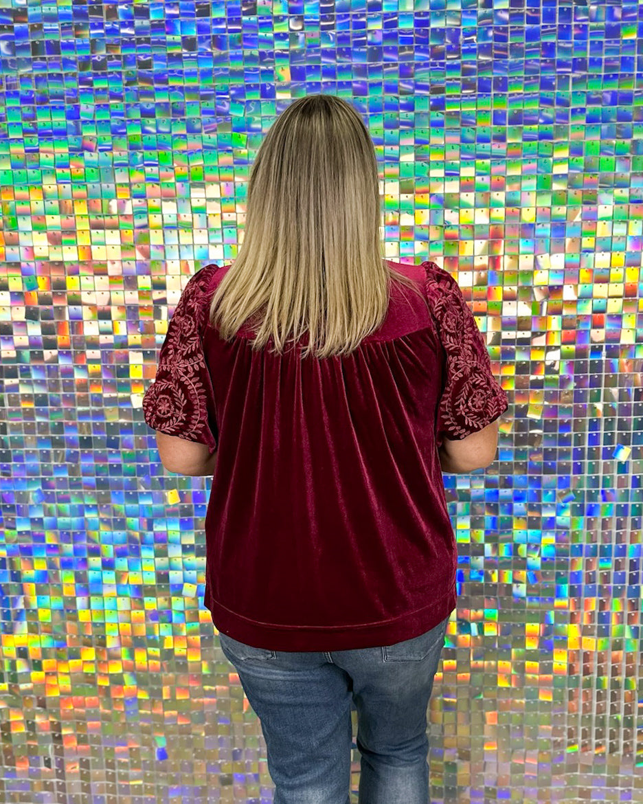Velvet Crush Top - Wine
