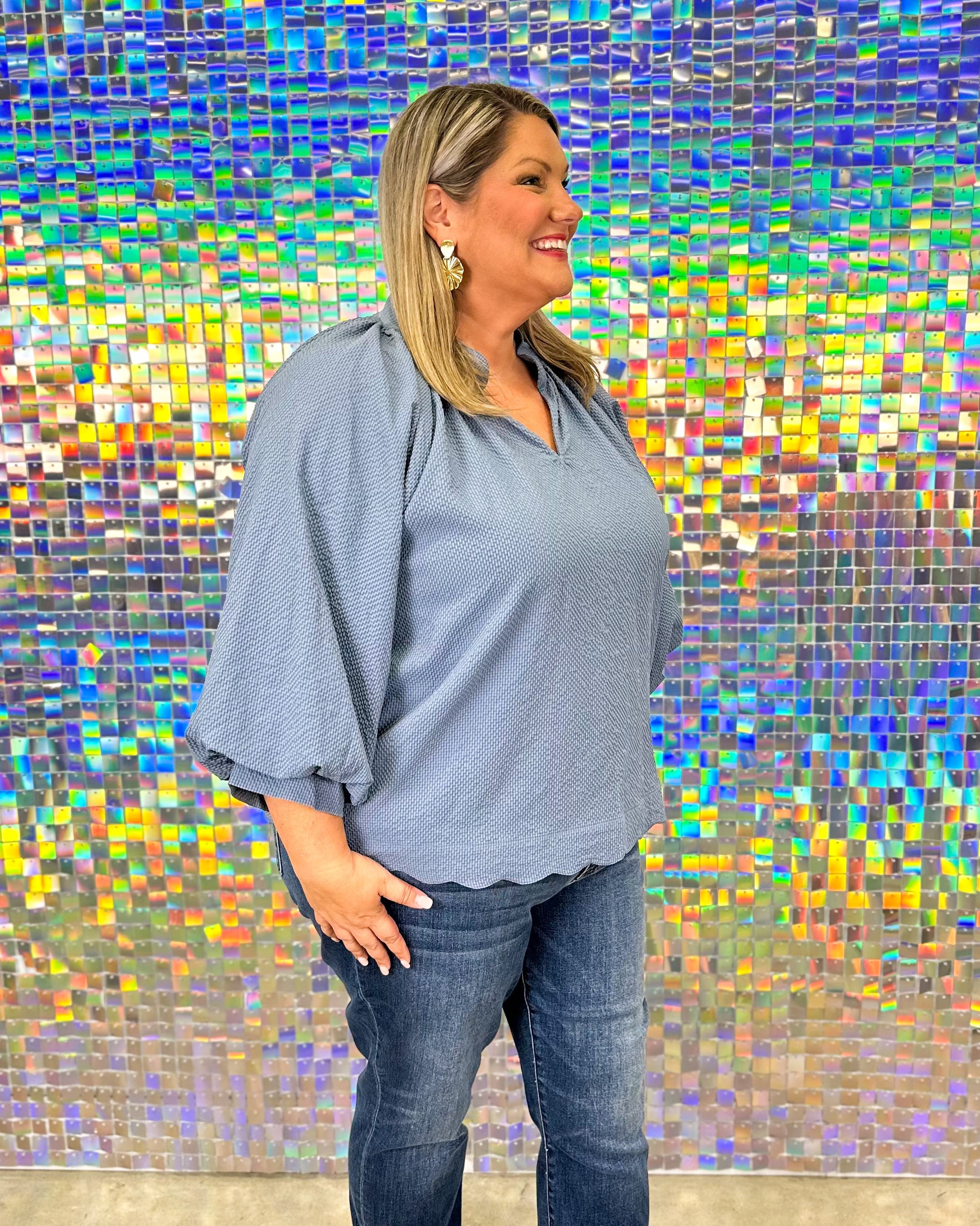 Maria Top - Steel Blue