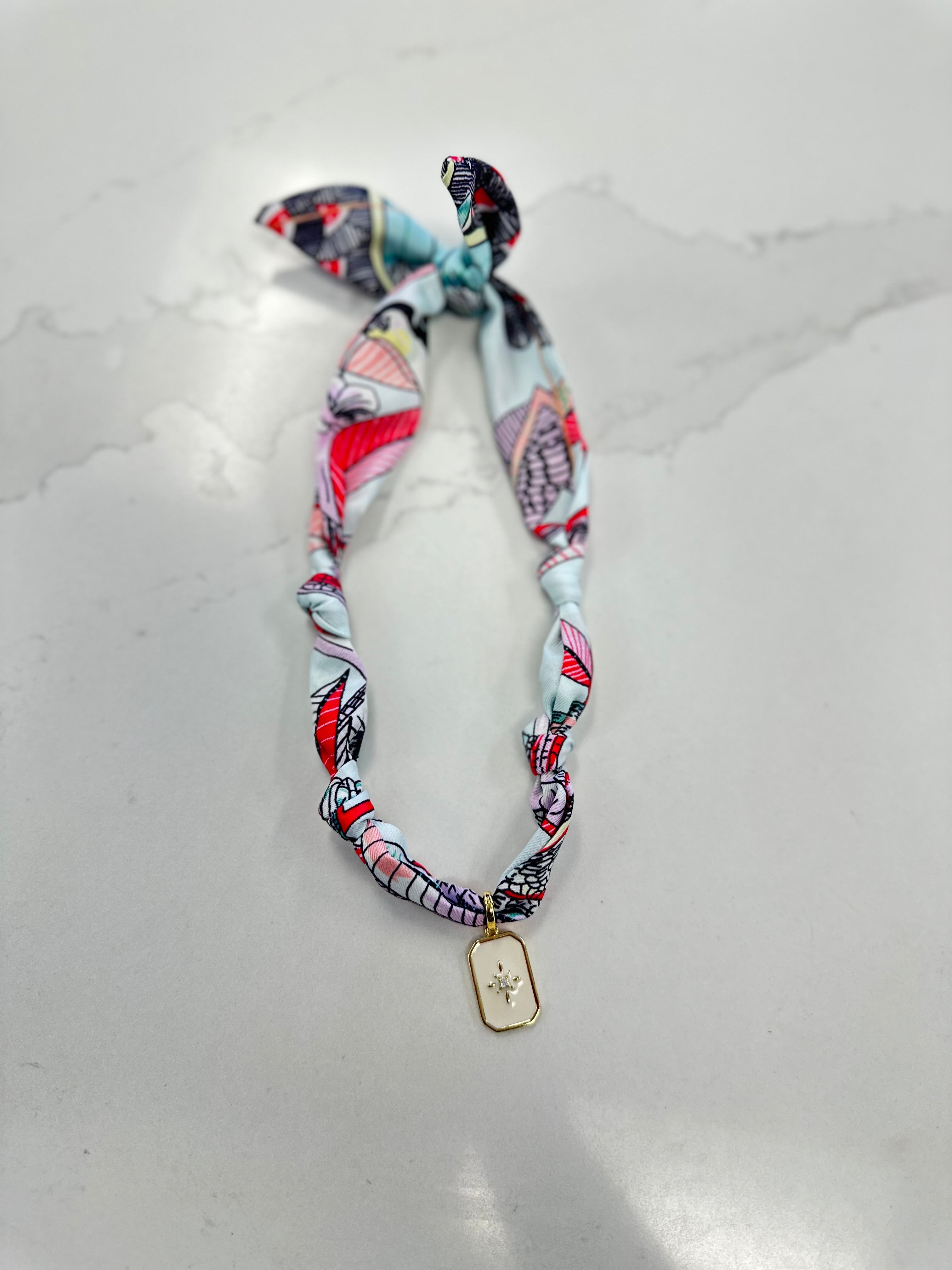 FINAL SALE Palmer Scarf Necklace - Green