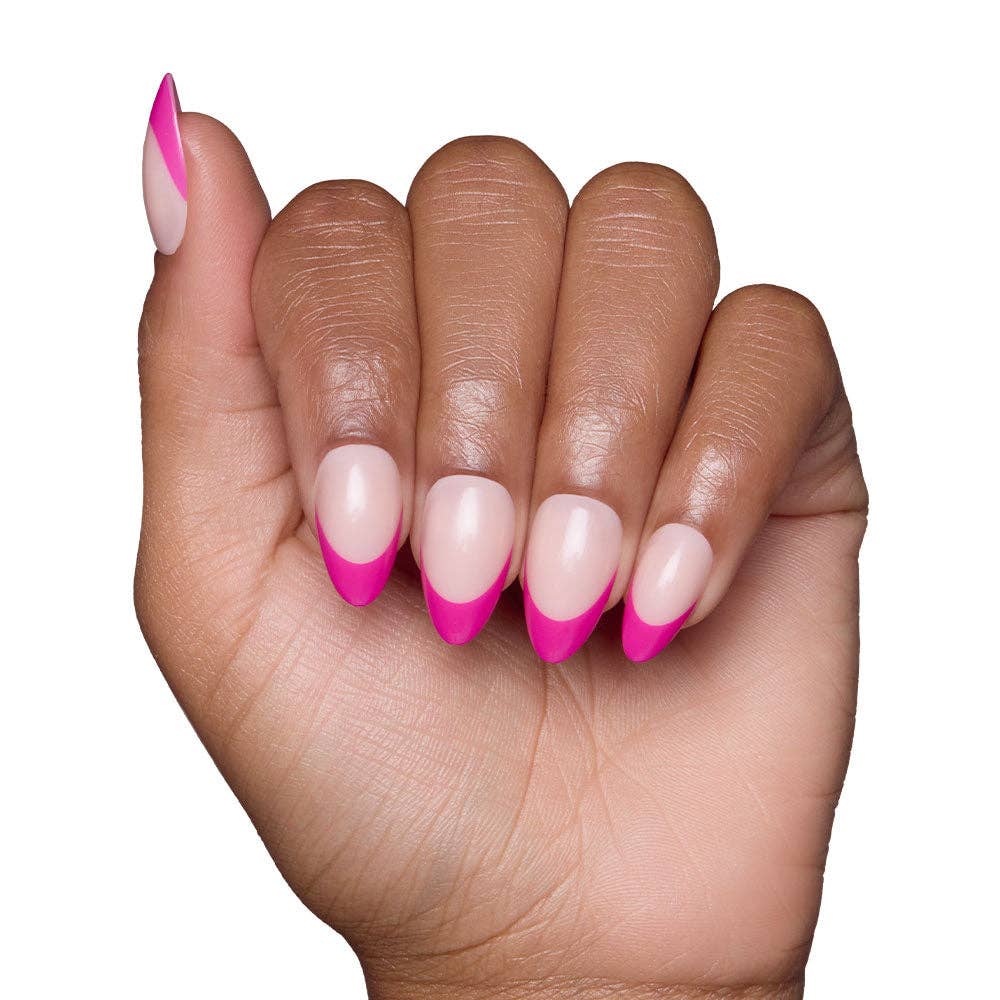 Glamnetic Raspberry Sorbet Press-On Nails | French Tip | Short Almond