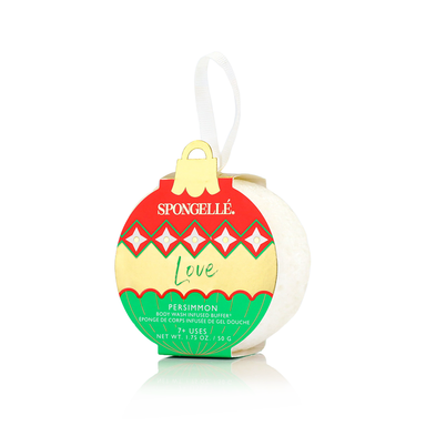 Spongelle Persimmon Holiday Ornament Buffer - Love